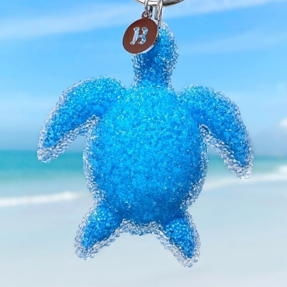 Playful Ocean Sea Turtle Keychain